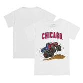 Chicago Cubs Tiny Turnip Youth Monster Truck T-Shirt White