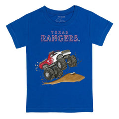 Texas Rangers Tiny Turnip Youth Monster Truck T-Shirt Royal