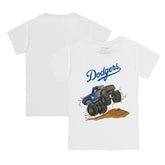 Los Angeles Dodgers Tiny Turnip Youth Monster Truck T-Shirt White