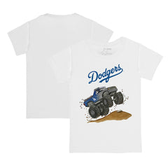 Los Angeles Dodgers Tiny Turnip Youth Monster Truck T-Shirt White