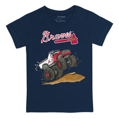 Atlanta Braves Tiny Turnip Youth Monster Truck T-Shirt Navy