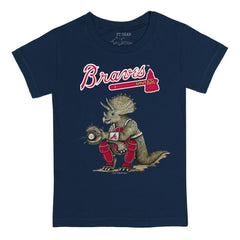 Atlanta Braves Tiny Turnip Youth Triceratops T-Shirt Navy