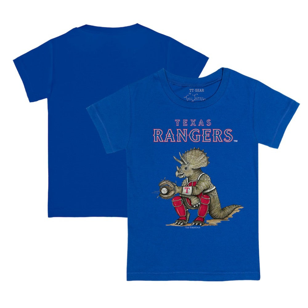 Texas Rangers Tiny Turnip Youth Triceratops T-Shirt Royal