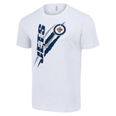 Winnipeg Jets Starter Color Scratch T-Shirt - White T-shirts
