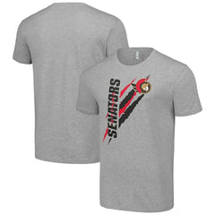 Ottawa Senators Starter Color Scratch T-Shirt - Heather Gray T-shirts