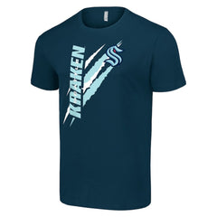 Seattle Kraken Starter Color Scratch T-Shirt - Deep Sea Blue T-shirts