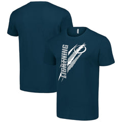 Tampa Bay Lightning Starter Color Scratch T-Shirt - Navy T-shirts