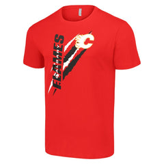 Calgary Flames Starter Color Scratch T-Shirt - Red T-shirts
