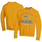 Nashville Predators Champion Eco Powerblend Crewneck Sweatshirt - Gold Sweatshirts