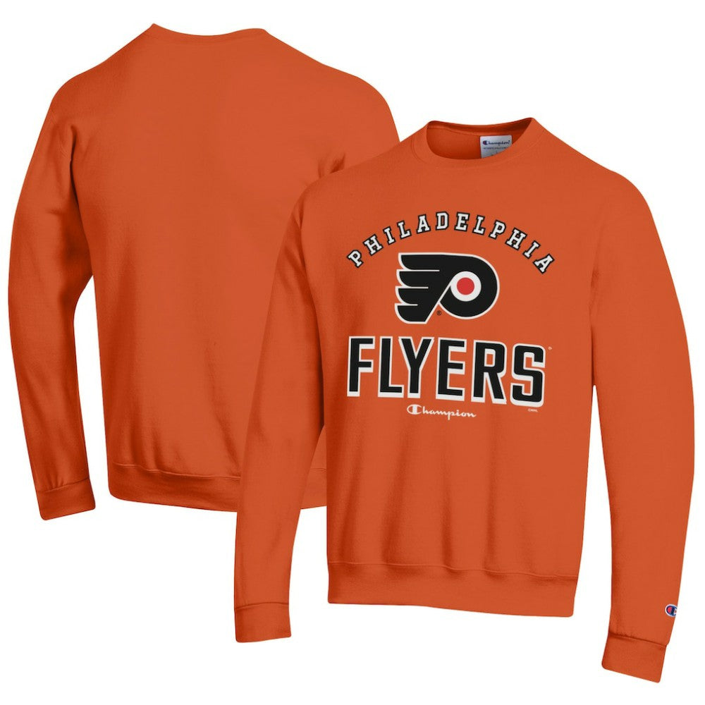 Philadelphia Flyers Champion Eco Powerblend Crewneck Sweatshirt - Orange Sweatshirts