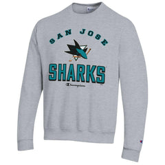 San Jose Sharks Champion Eco Powerblend Crewneck Sweatshirt - Gray Sweatshirts