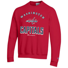 Washington Capitals Champion Eco Powerblend Crewneck Sweatshirt - Red Sweatshirts