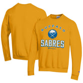 Buffalo Sabres Champion Eco Powerblend Crewneck Sweatshirt - Gold Sweatshirts