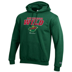 Minnesota Wild Champion Eco Powerblend Pullover Hoodie - Hunter Green Hoodies