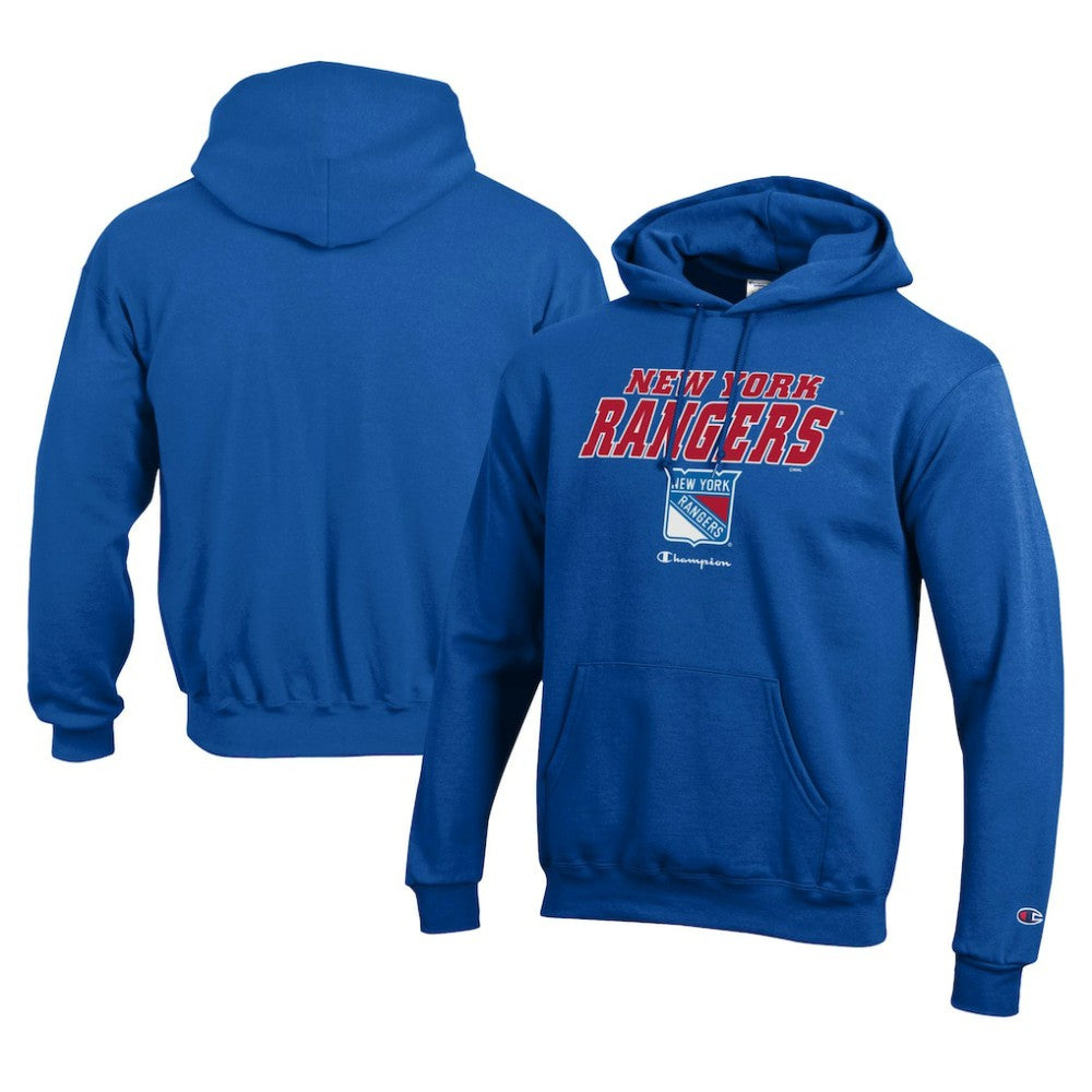 New York Rangers Champion Eco Powerblend Pullover Hoodie - Royal Hoodies