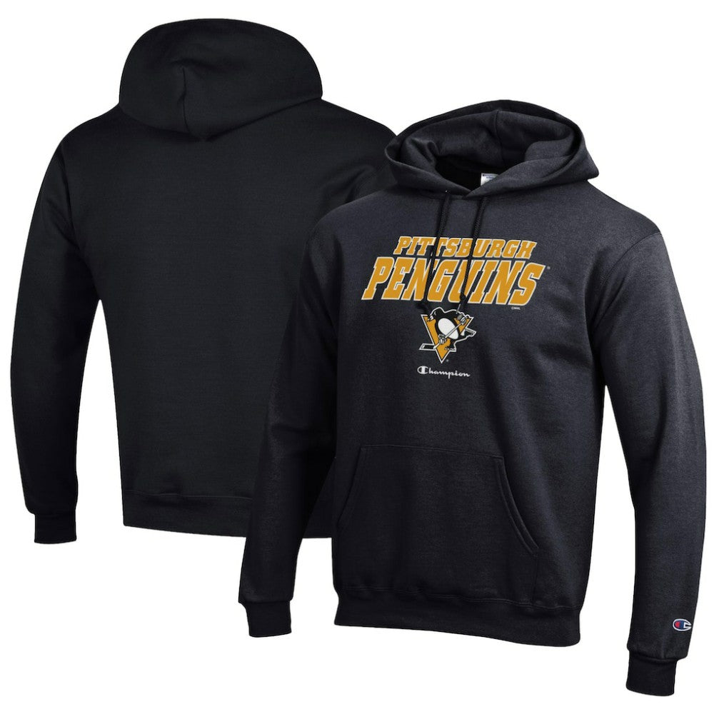 Pittsburgh Penguins Champion Eco Powerblend Pullover Hoodie - Black Hoodies