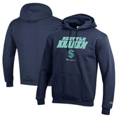 Seattle Kraken Champion Eco Powerblend Pullover Hoodie - Deep Sea Blue Hoodies