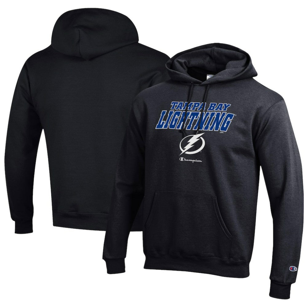 Tampa Bay Lightning Champion Eco Powerblend Pullover Hoodie - Black Hoodies