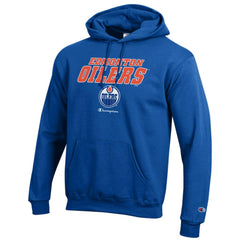 Edmonton Oilers Champion Eco Powerblend Pullover Hoodie - Royal Hoodies