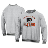 Philadelphia Flyers Champion Reverse Weave Yarn Dye Pullover Sweatshirt - Heather Gray Sweatshirts
