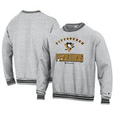 Pittsburgh Penguins Champion Reverse Weave Yarn Dye Pullover Sweatshirt - Heather Gray Sweatshirts