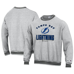 Tampa Bay Lightning Champion Reverse Weave Yarn Dye Pullover Sweatshirt - Heather Gray Sweatshirts