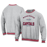 Washington Capitals Champion Reverse Weave Yarn Dye Pullover Sweatshirt - Heather Gray Sweatshirts