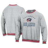 Columbus Blue Jackets Champion Reverse Weave Yarn Dye Pullover Sweatshirt - Heather Gray Sweatshirts