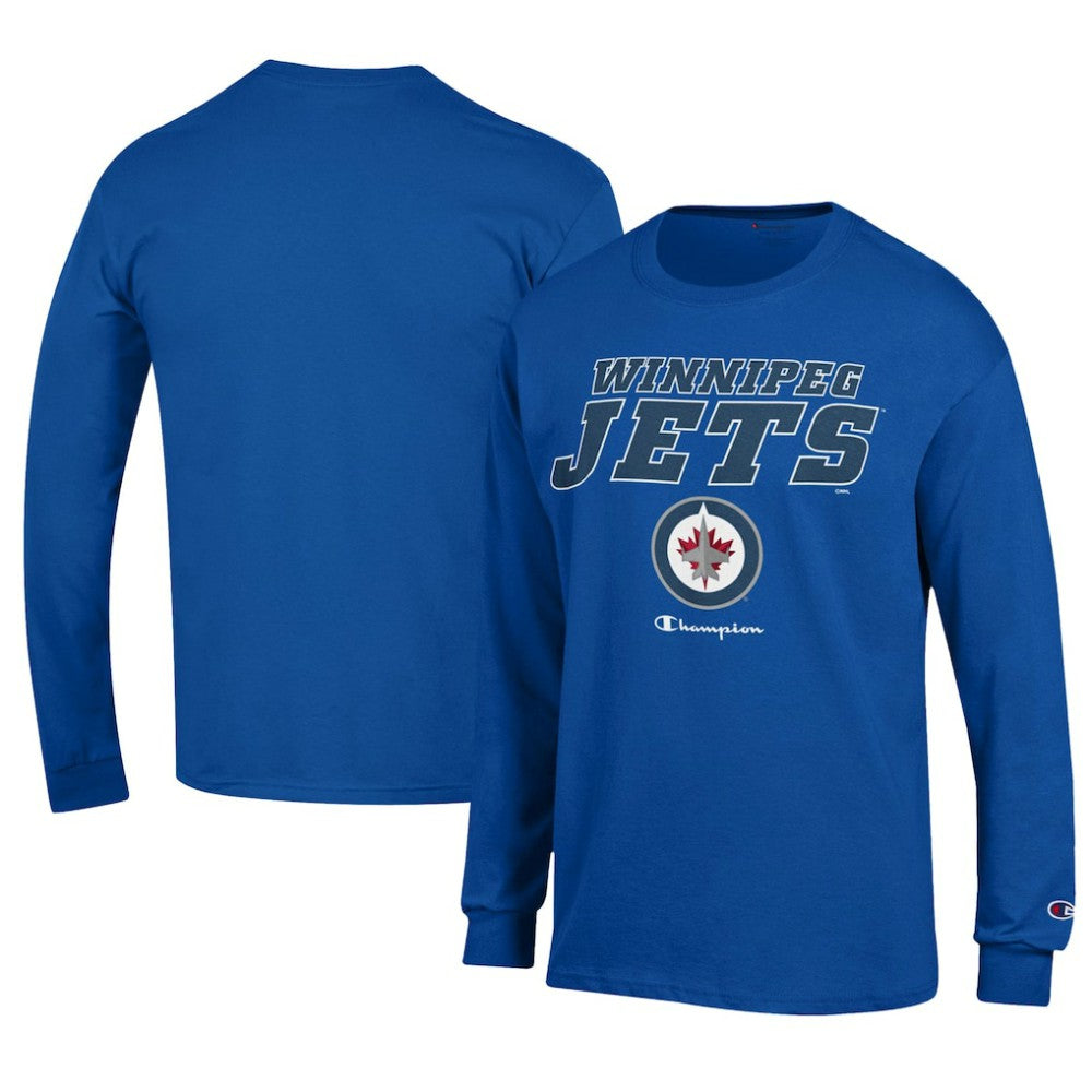 Winnipeg Jets Champion Long-Sleeve Jersey T-Shirt - Royal T-shirts