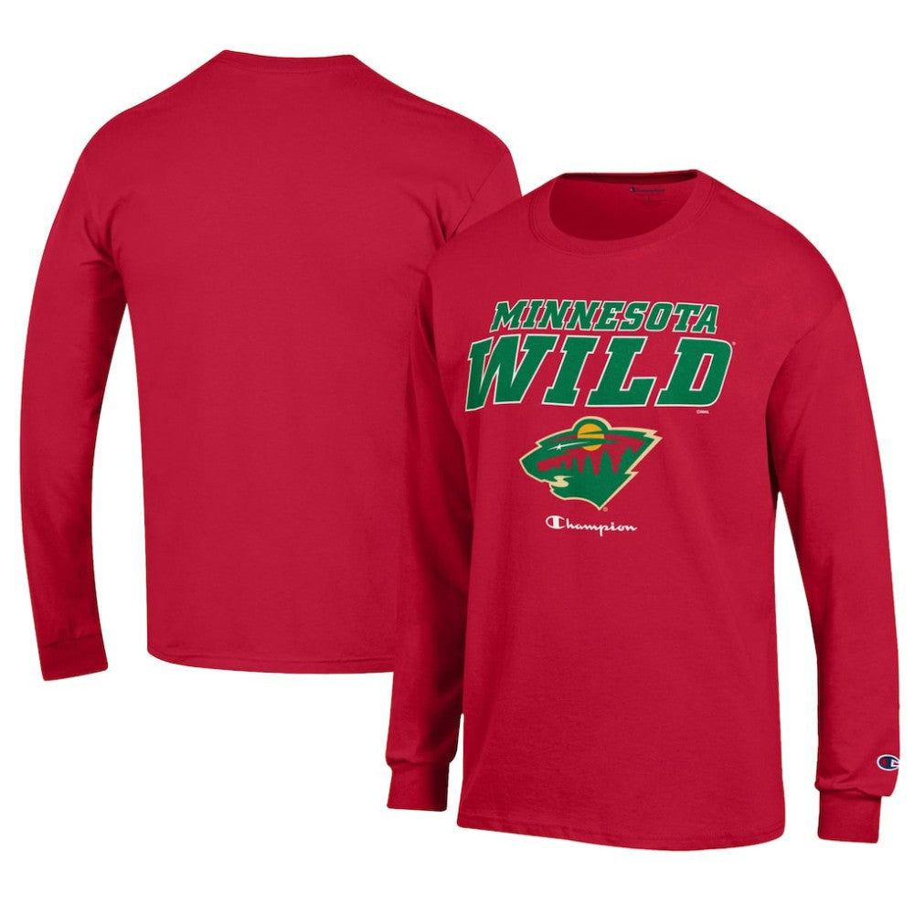 Minnesota Wild Champion Long-Sleeve Jersey T-Shirt - Red T-shirts