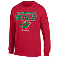 Minnesota Wild Champion Long-Sleeve Jersey T-Shirt - Red T-shirts