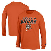 Anaheim Ducks Champion Long-Sleeve Jersey T-Shirt - Orange T-shirts