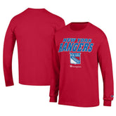 New York Rangers Champion Long-Sleeve Jersey T-Shirt - Red T-shirts