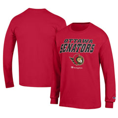 Ottawa Senators Champion Long-Sleeve Jersey T-Shirt - Red T-shirts