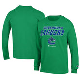 Vancouver Canucks Champion Long-Sleeve Jersey T-Shirt - Green T-shirts