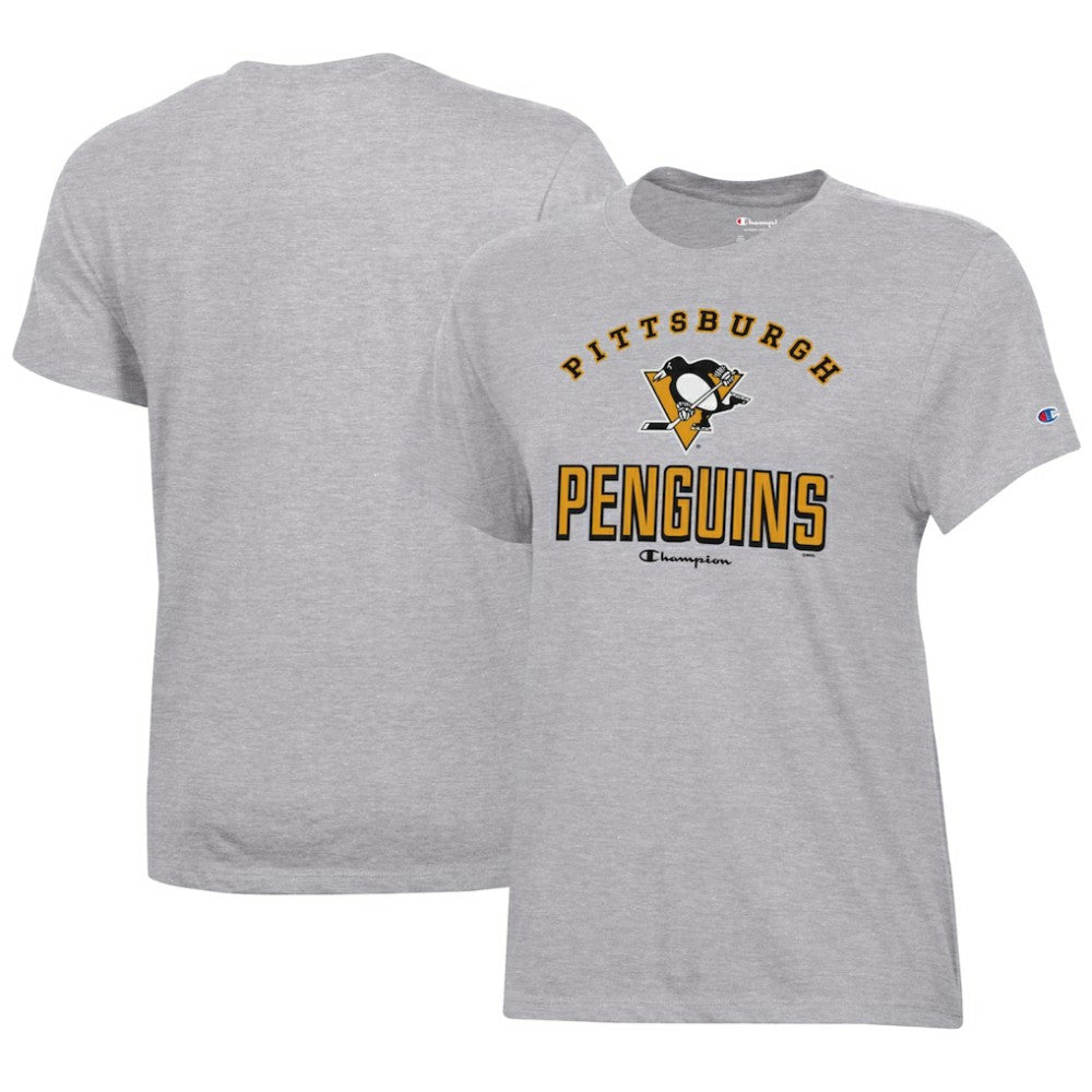 Pittsburgh Penguins Champion Women's Core T-Shirt - Heather Gray T-shirts