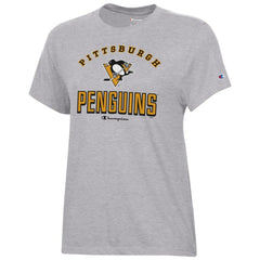 Pittsburgh Penguins Champion Women's Core T-Shirt - Heather Gray T-shirts