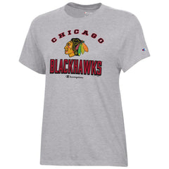 Chicago Blackhawks Champion Women's Core T-Shirt - Heather Gray T-shirts