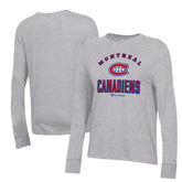 Montreal Canadiens Champion Women's Core Long Sleeve T-Shirt - Heather Gray T-shirts
