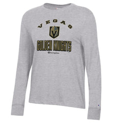 Vegas Golden Knights Champion Women's Core Long Sleeve T-Shirt - Heather Gray T-shirts
