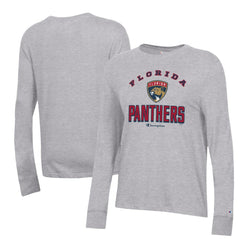 Florida Panthers Champion Women's Core Long Sleeve T-Shirt - Heather Gray T-shirts
