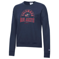 Columbus Blue Jackets Champion Women's Powerblend Pullover Sweatshirt - Navy Sweatshirts