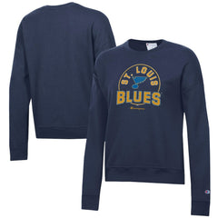 St. Louis Blues Champion Women's Powerblend Pullover Sweatshirt - Navy Sweatshirts