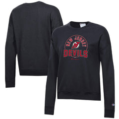 New Jersey Devils Champion Women's Powerblend Pullover Sweatshirt - Black Sweatshirts
