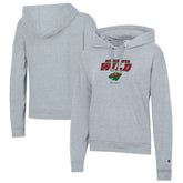 Minnesota Wild Champion Women's Powerblend Fleece Pullover Hoodie - Gray Hoodies