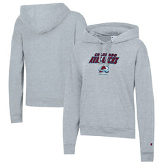Colorado Avalanche Champion Women's Powerblend Fleece Pullover Hoodie - Gray Hoodies