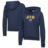 Nashville Predators Champion Women's Powerblend Fleece Pullover Hoodie - Navy Hoodies