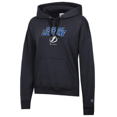 Tampa Bay Lightning Champion Women's Powerblend Fleece Pullover Hoodie - Black Hoodies