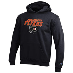 Philadelphia Flyers Champion Youth Eco Powerblend Pullover Hoodie - Black Hoodies