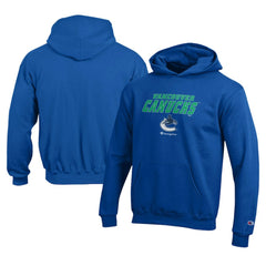 Vancouver Canucks Champion Youth Eco Powerblend Pullover Hoodie - Royal Hoodies